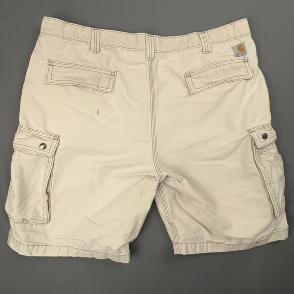 Carhartt Cargo Shorts Mens 40 Khaki Relaxed Fit Flat Front Utility Work Wear - Picture 2 of 11